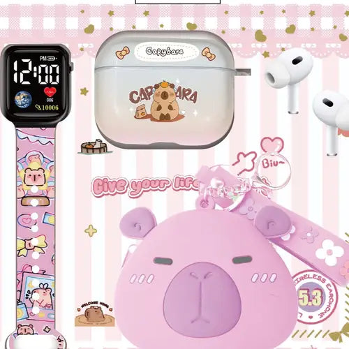 TWS K-61A Cartoon Earbuds Plus Smart LED Band Gift Set